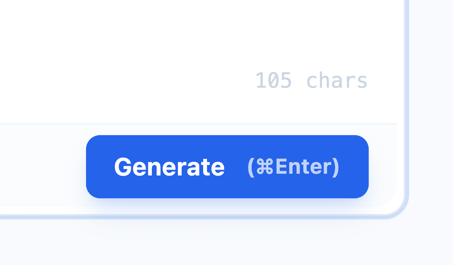 Studio generate button